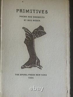 Max Weber Primitives Poems and Woodcuts 1926 Signed