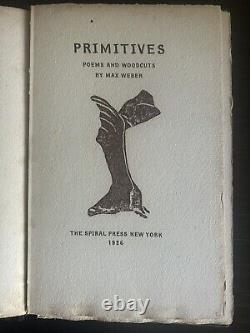 Max Weber Primitives Poems and Woodcuts 1926 Signed