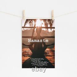 Namaste Poem Yoga Meditation Poster Print Art Gift Yoga Photo Photograph