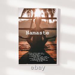 Namaste Poem Yoga Meditation Poster Print Art Gift Yoga Photo Photograph