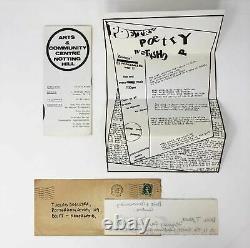 Notting Hill The Crypt flyer letter Ron Geesin Pink Floyd Keefe West poetry