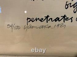 ORIGINAL 1987 ARTIST SIGNED & Numbered Serigraph Poetry by Akira Togawa c679