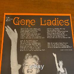 Original 1966 Gone Ladies Poem Poster By Christopher Logue / Marilyn Monroe