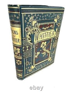 POEMS Whittier, John Greenleaf Printed By Trow's New York AnTiQuE POETRY BooK