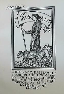 Pageant 1896 Whistler Art Magazine Literary Journal Poetry Theatre Visual Arts