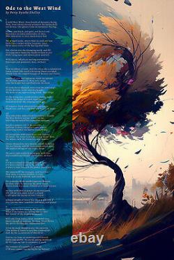 Percy Bysshe Shelley Poem Ode to The West Wind Poster, Art Print, Painting