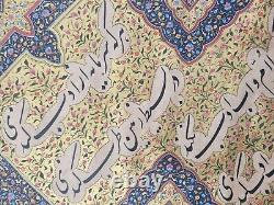 Persian HANDWRITTEN calligraphy panel manuscript inscribed poetry in nastaliq