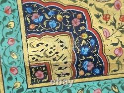 Persian HANDWRITTEN calligraphy panel manuscript inscribed poetry in nastaliq