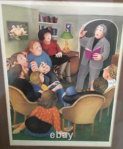 Poetry Reading Beryl Cook Limited Edition Print Rare Number 339 out of 850