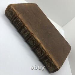 RARE Authentic 1694 Leather Bound Book Antique Decor Display Old Art Of Poetry