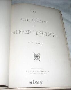 RARE/VINTAGE THE COMPLETE POETICAL WORKS OF ALFRED TENNYSON Illustrated 1882