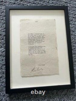 R. M. DRAKE signed Poem framed