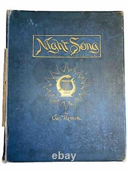 Rare Antique Art Book Night Song 1890 With Plates