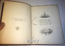 Rare Antique Victorian American The Culprit Fay Poem Book! Engravings! 1866! Art