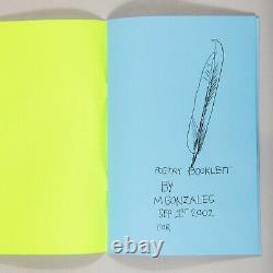 Rare Deear Poetry Booklet by Mark Gonzales art zine 32 pages 2002