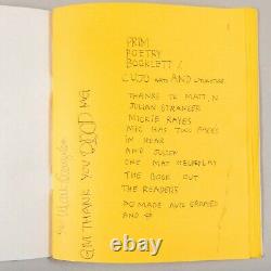 Rare Numbered Signed Prim Poetry Booklet by Mark Gonzales art zine 50 pages 2003