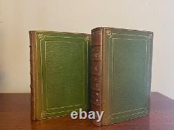 Robert Browning, 2 vol Set, Fine Art Nouveau Leather Bumpus Binding 1899