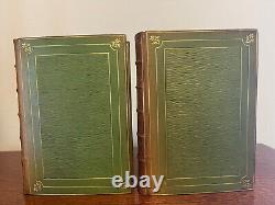 Robert Browning, 2 vol Set, Fine Art Nouveau Leather Bumpus Binding 1899