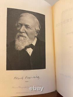 Robert Browning, 2 vol Set, Fine Art Nouveau Leather Bumpus Binding 1899