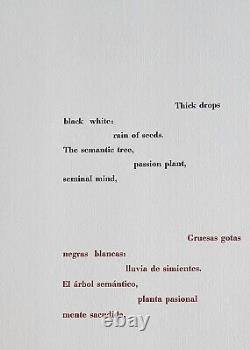 Robert Motherwell Lithograph & Poem Three Poems Octavio Paz Limited Edition art