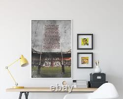 Rugby Motivation The Man in the Arena Poster Art Print Photo Poem Quote
