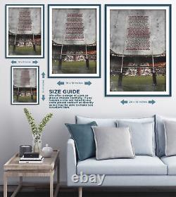 Rugby Motivation The Man in the Arena Poster Art Print Photo Poem Quote