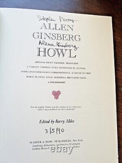 SIGNED Allen Ginsberg HOWL HCDJ 1986 First Edition, 1st Prntg Like New