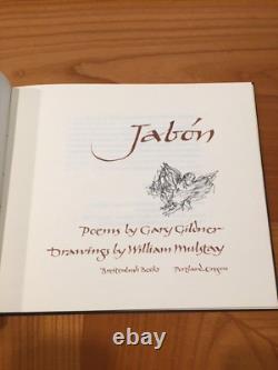 SIGNED NUMBERED #63/100 JABON Gildner/Mulstay HC NEAR FINE 1981 Poetry/Art