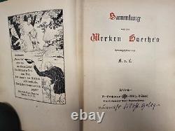 Sammlung aus den Werken Goethe's rare fine vellum art nouveau binding