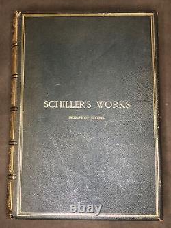Schiller's Works India Proof Edition Set of 4 Poems Dramas Histories Boyesen