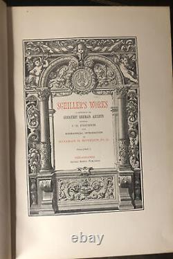 Schiller's Works India Proof Edition Set of 4 Poems Dramas Histories Boyesen