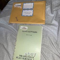 Script Love Letters by A R Gurney from Playwright Personal Library of Tad Mosel