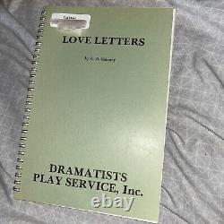 Script Love Letters by A R Gurney from Playwright Personal Library of Tad Mosel