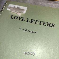 Script Love Letters by A R Gurney from Playwright Personal Library of Tad Mosel