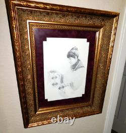 Signed Cherokee Artist Robert Annesley Of Native Woman Beautiful Frame & Poetry