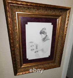 Signed Cherokee Artist Robert Annesley Of Native Woman Beautiful Frame & Poetry