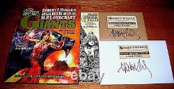Songs of Giants Poetry Pulp HP Lovecraft Robert E Howard Signed AP Drawing RARE