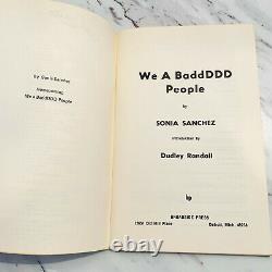Sonia Sanchez We a BaddDDD People Broadside 1971 Black Arts Poetry Vintage RARE