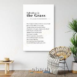 Splendour in the Grass William Wordsworth Poem Literary Book Page Wall Art -P828