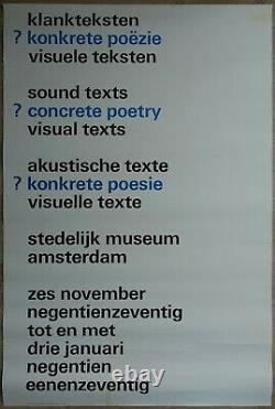 Stedelijk Museum # CONCRETE POETRY # Wim Crouwel design, 1970, B++