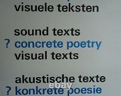 Stedelijk Museum # CONCRETE POETRY # Wim Crouwel design, 1970, B++