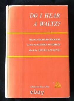 Stephen Sondheim DO I HEAR A WALTZ 1966 First Printing INSCRIBED SIGNED DATED