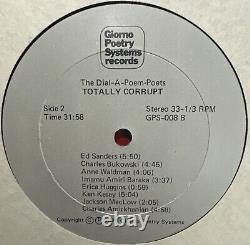 THE DIAL-A-POEM POETS Totally Corrupt RARE Giorno Poetry Systems LP VG+