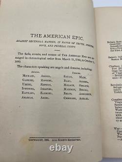 The American Epic by Drummond Welburn Historic Book of Poems 1894 (3rd Printing)
