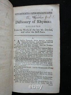 The Art of Engish Poetry by Edward Bysshe (1718) Georgian Poems, Leather Bound