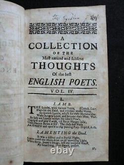 The Art of Engish Poetry by Edward Bysshe (1718) Georgian Poems, Leather Bound