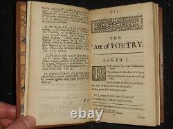 The Art of Poetry in Four Cantos (1715) Nicolas Boileau-Despraux Rare Book