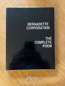 The Complete Poem 2011 BERNADETTE CORPORATION ART BOOK OOP