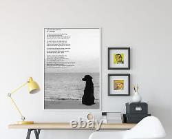 The Little Black Dog Poem Poster Art Print Gift Dog Lovers Poetry Quote