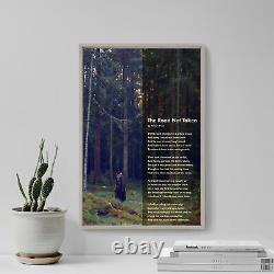 The Road Not Taken Poem Print Forest Art Photo Poster Gift